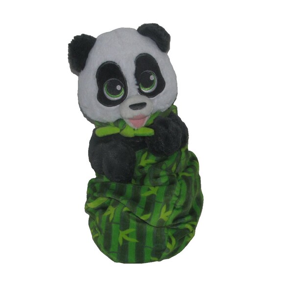 Disney Plush Panda Baby w Green Bamboo Swaddle Blanket Animal Conservation - Picture 1 of 4